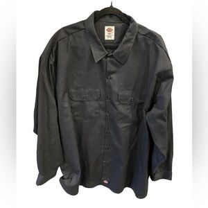 Dickies Black Long Sleeve Button-Down Shirt Men's size 3XL